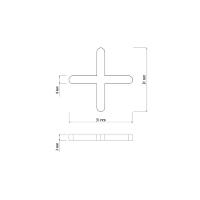 Espaçador Cruzeta Plástico Tramontina 4 Mm (saco Com 100 Un.) - 8