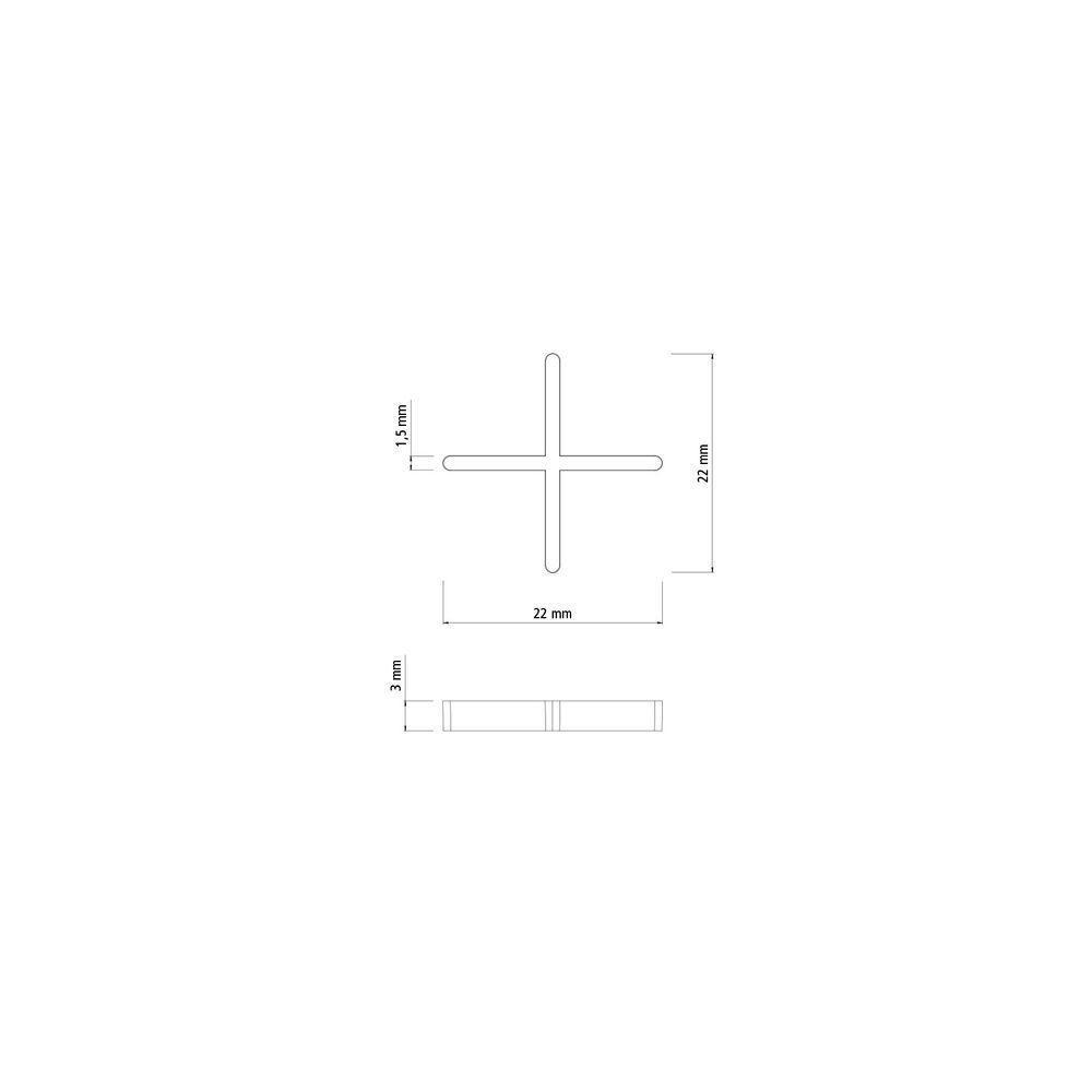 Espaçador Cruzeta Plástico Tramontina 1,5 Mm (saco Com 100 Un.) - 2