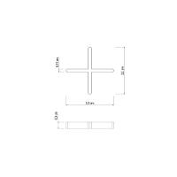 Espaçador Cruzeta Plástico Tramontina 1,5 Mm (saco Com 100 Un.) - 6
