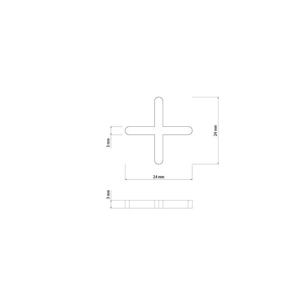 Espaçador Cruzeta Plástico Tramontina 3 Mm (saco Com 100 Un.) - 2