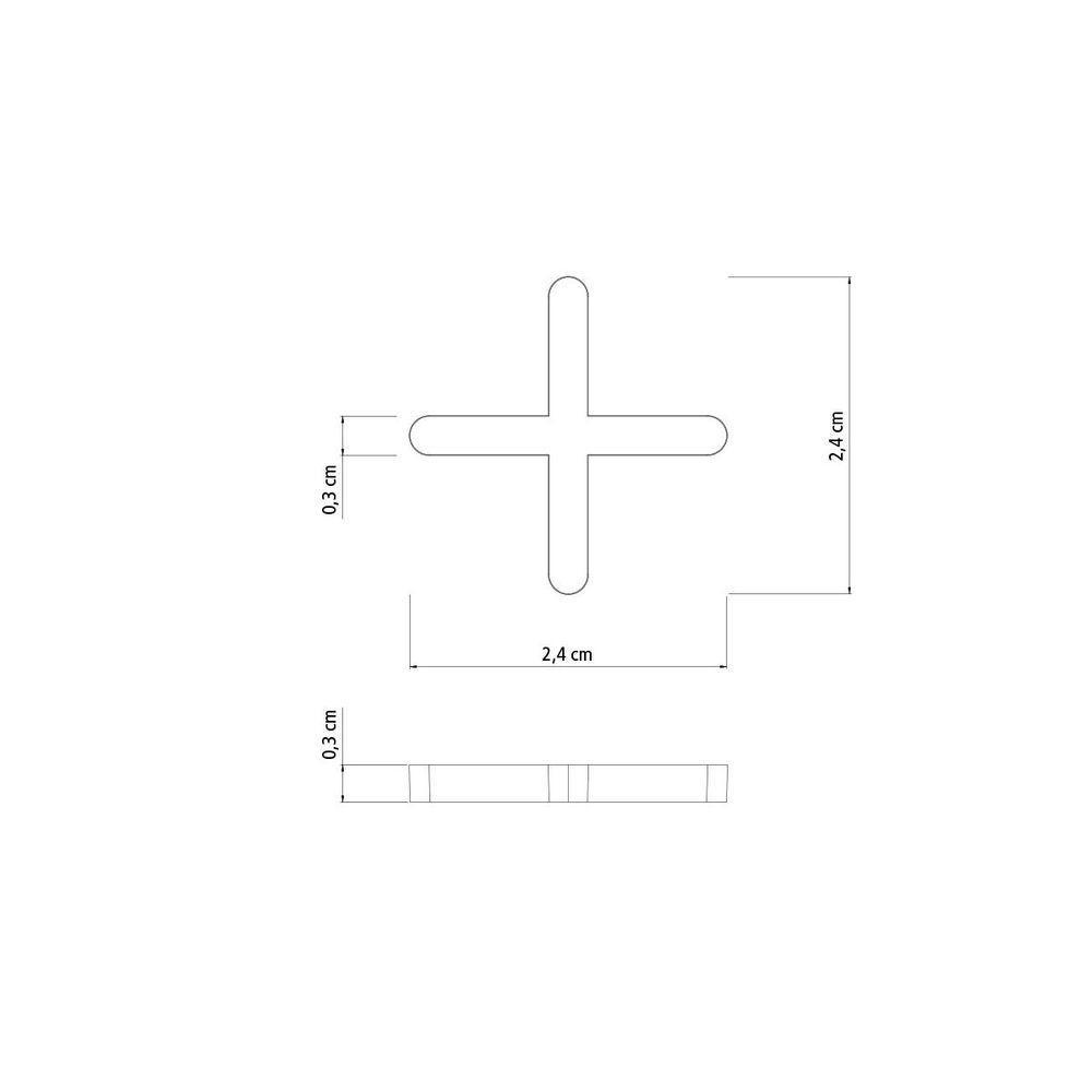 Espaçador Cruzeta Plástico Tramontina 3 Mm (saco Com 100 Un.) - 6