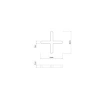 Espaçador Cruzeta Plástico Tramontina 3 Mm (saco Com 100 Un.) - 2