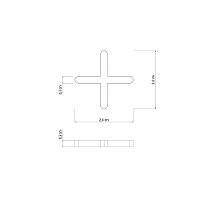 Espaçador Cruzeta Plástico Tramontina 3 Mm (saco Com 100 Un.) - 6