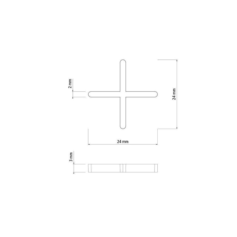 Espaçador Cruzeta Plástico Tramontina 2 Mm (saco Com 100 Un.) - 5