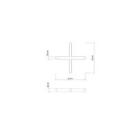 Espaçador Cruzeta Plástico Tramontina 2 Mm (saco Com 100 Un.) - 2