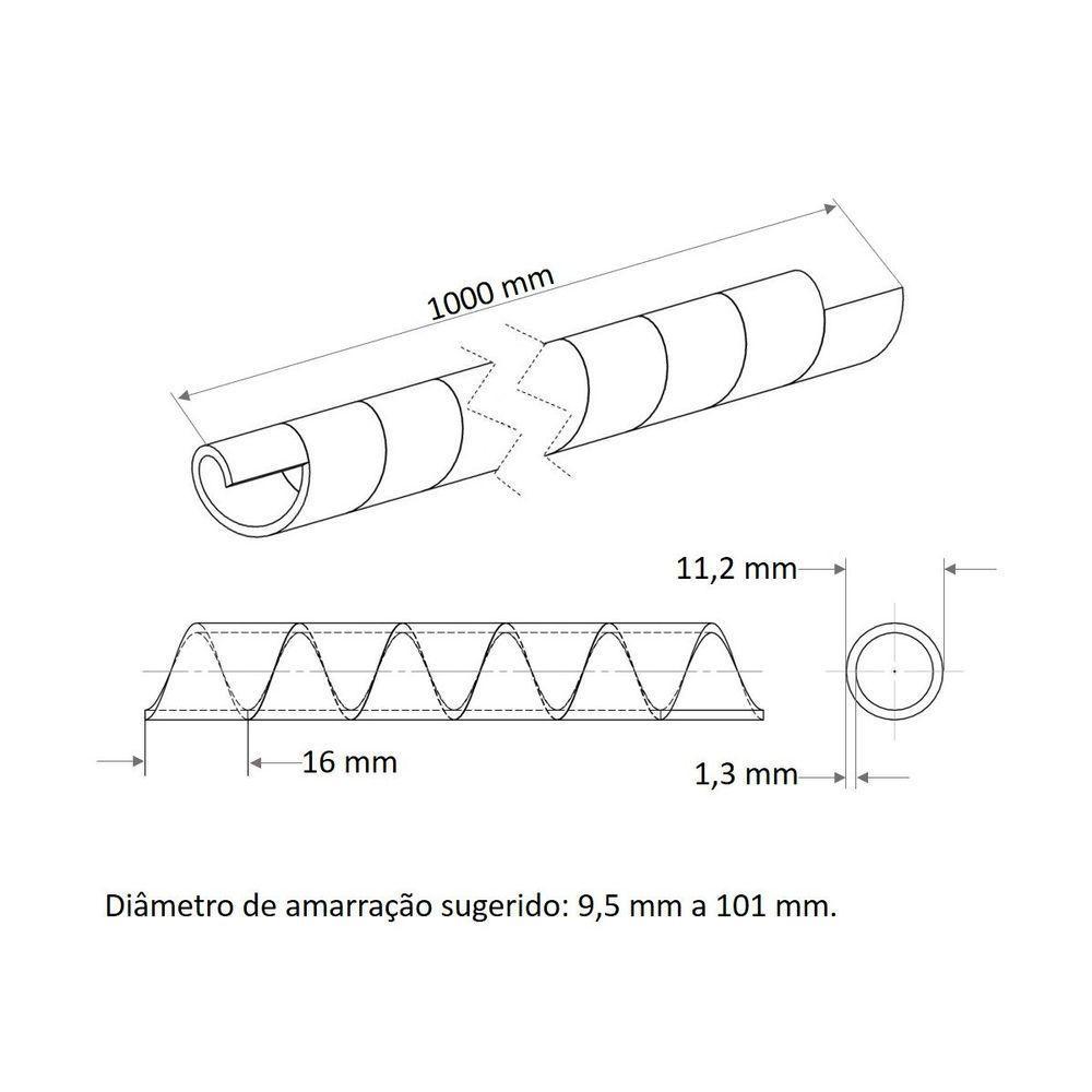 Tubo Espiral 1-2" Tramontina Branco 1 M - 2