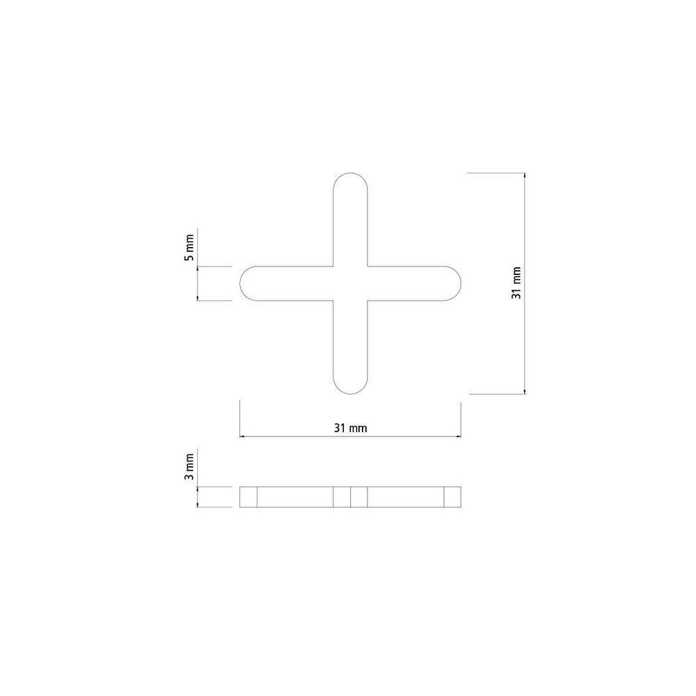 Espaçador Cruzeta Plástico Tramontina 5 Mm (saco Com 100 Un.) - 4