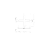 Espaçador Cruzeta Plástico Tramontina 5 Mm (saco Com 100 Un.) - 2