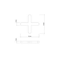 Espaçador Cruzeta Plástico Tramontina 5 Mm (saco Com 100 Un.)