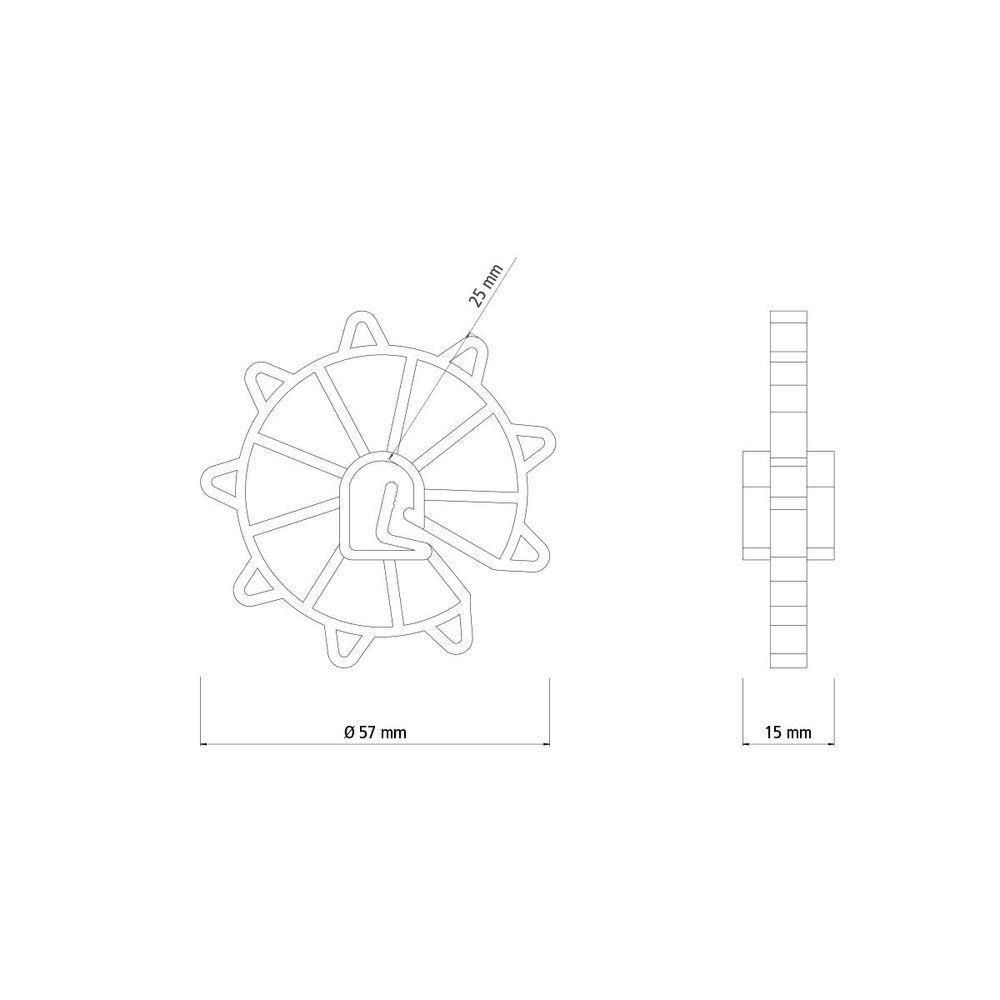 Espaçador Plástico Circular Tramontina 25 Mm Para Ferragens (saco Com 100 Un.) - 3