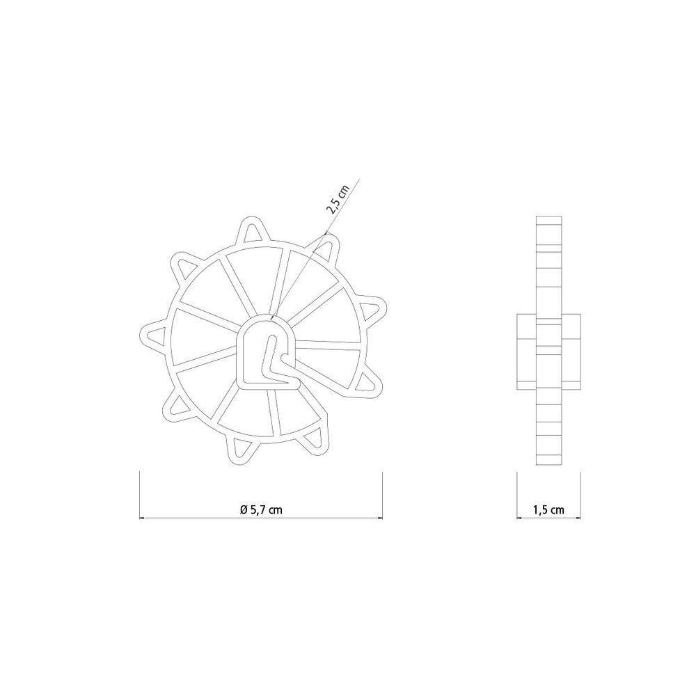 Espaçador Plástico Circular Tramontina 25 Mm Para Ferragens (saco Com 100 Un.) - 4