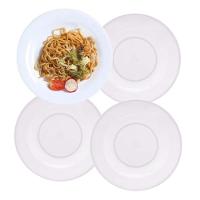 Jogo 4 Pratos Sobremesa Melamina Basic Branco Lyor 18cm - 2