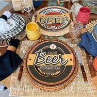 Jogo 4 Pratos Sobremesa Cerâmica Alleanza Beer Cerveja Happy Hourpreto 2ª Linha