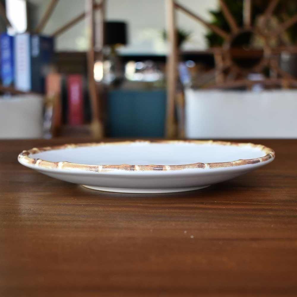 Jogo 8 Pratos Sobremesa 20cm Bambu Cerâmica Scalla 1ª Linha - 3