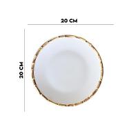Jogo 8 Pratos Sobremesa 20cm Bambu Cerâmica Scalla 1ª Linha - 2