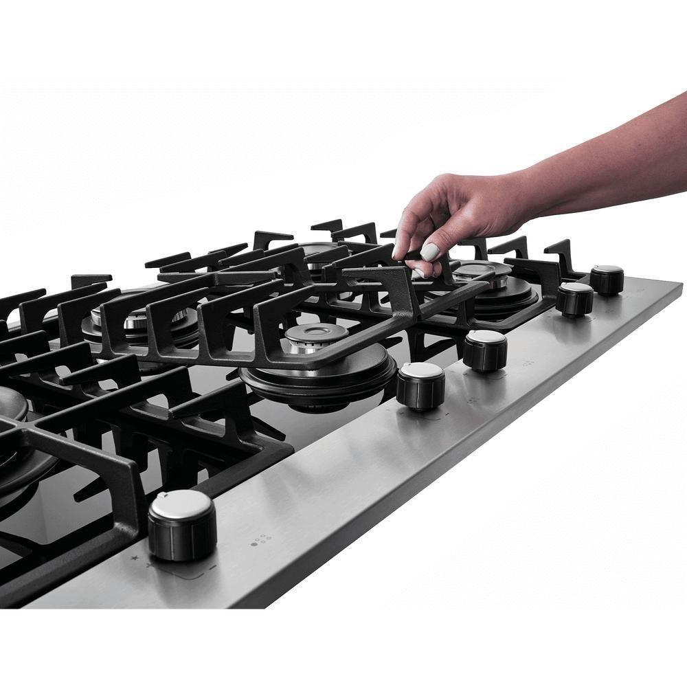 Cooktop a Gás Fischer 5 Bocas Tripla Chama Platinium com Trempe de Ferro Fundido Mesa Vidro 33810-92122 Bivolt Preto - 3