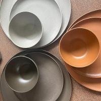 Jogo 6 Pratos Raso Em Fibra De Pinho E Pp Pine 27cm Wolff