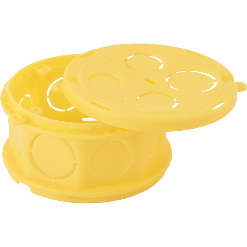 Caixa De Embutir Octogonal 4x4 Tramontina Amarela Com Fundo Móvel - 2