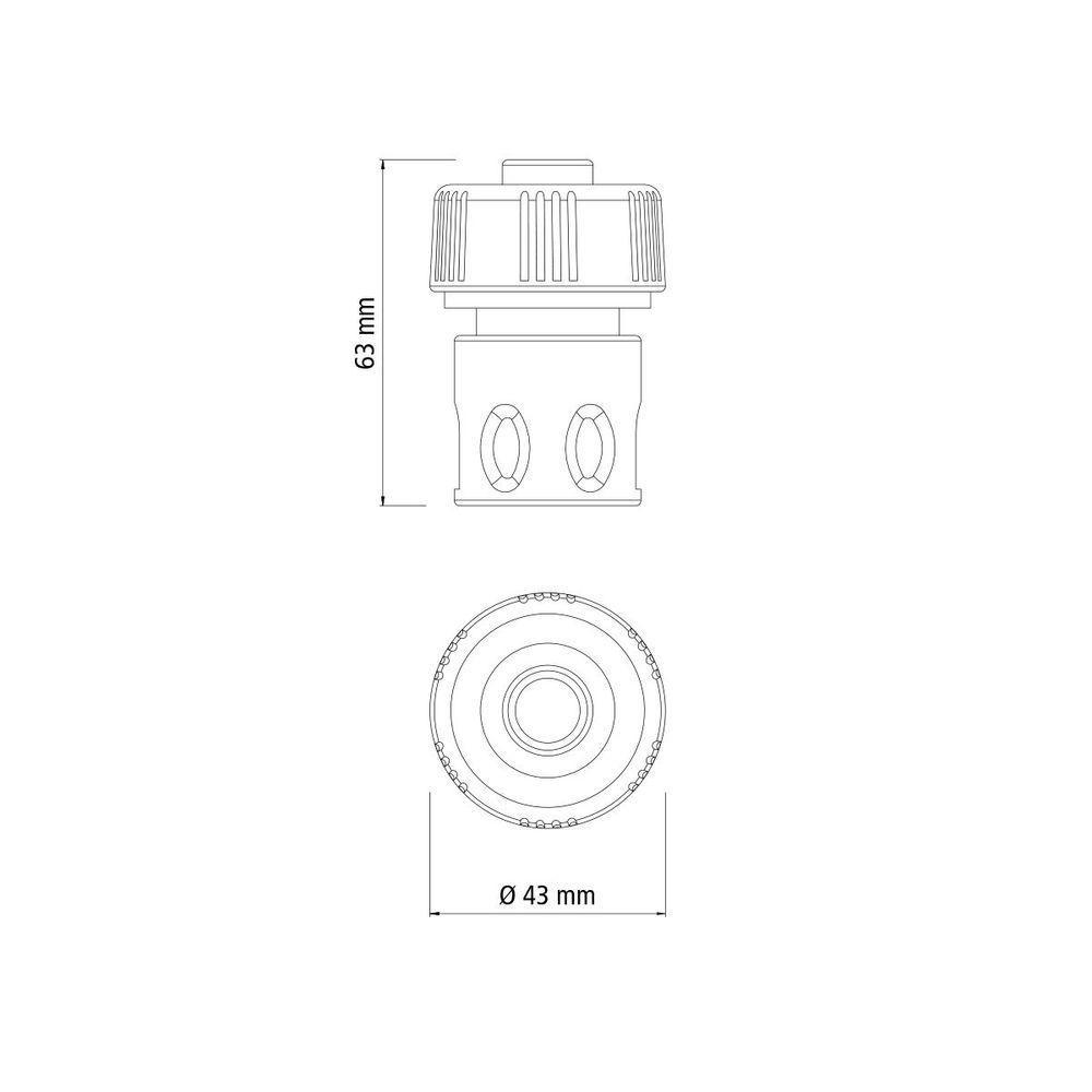 Engate Rápido Tramontina Em Plástico Para Mangueiras 5-8 Polegada E 3-4" - 3