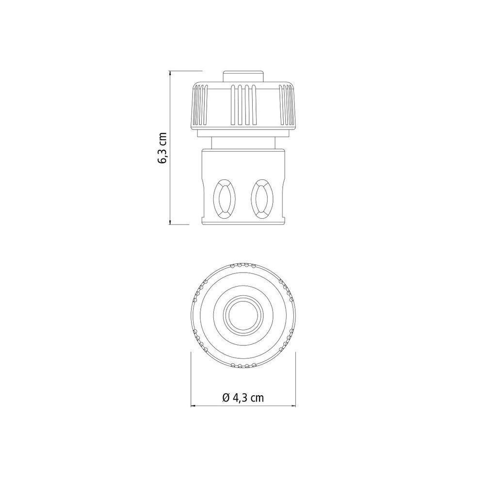 Engate Rápido Tramontina Em Plástico Para Mangueiras 5-8 Polegada E 3-4" - 4