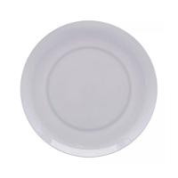 Jogo 6 Pratos Rasos 25,5cm Milão Branco Plástico Melamina Lyor - 1