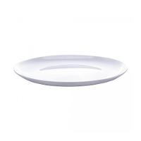Jogo 6 Pratos Rasos 25,5cm Milão Branco Plástico Melamina Lyor - 3