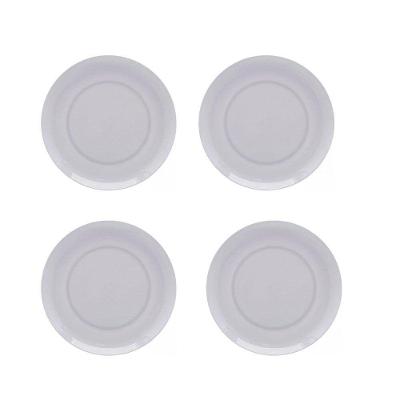 Jogo 4 Pratos Rasos 25,5cm Milão Branco Plástico Melamina Lyor