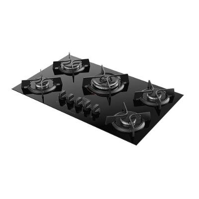Cooktop a Gás Dako Supreme 5 Bocas Embutido Vidro Temperado Tripla Chama Preto Bivolt
