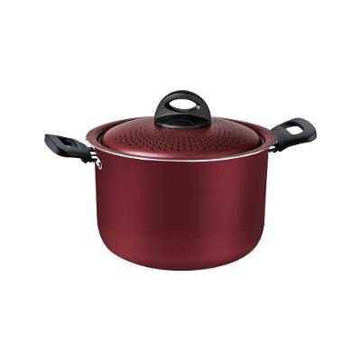 Espagueteira Em Alumínio Com Revestimento Interno E Externo Em Antiaderente Starflon Max Vermelho 22