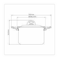 Espagueteira Em Alumínio Com Revestimento Interno E Externo Em Antiaderente Starflon Max Vermelho 22 - 6