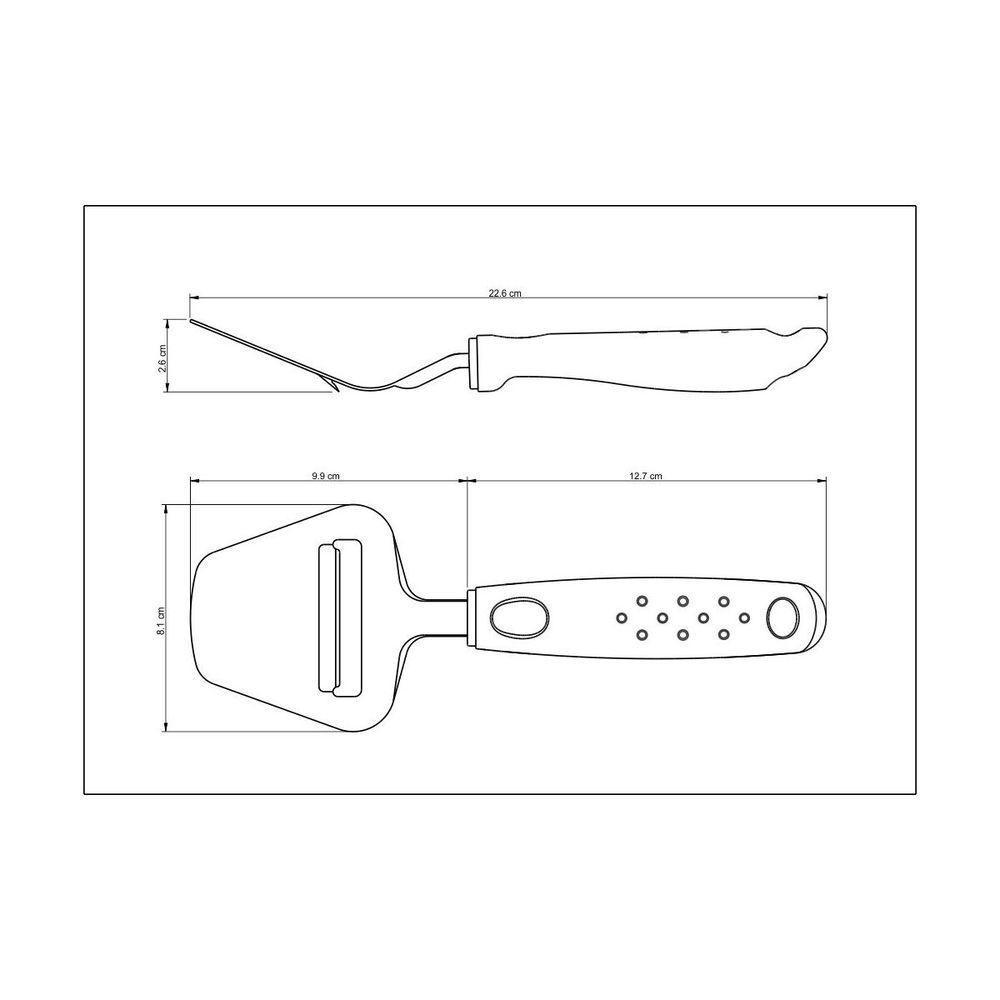 Cortador De Queijo Tramontina Utilita Em Aço Inox Com Cabo De Polipropileno Preto - 4