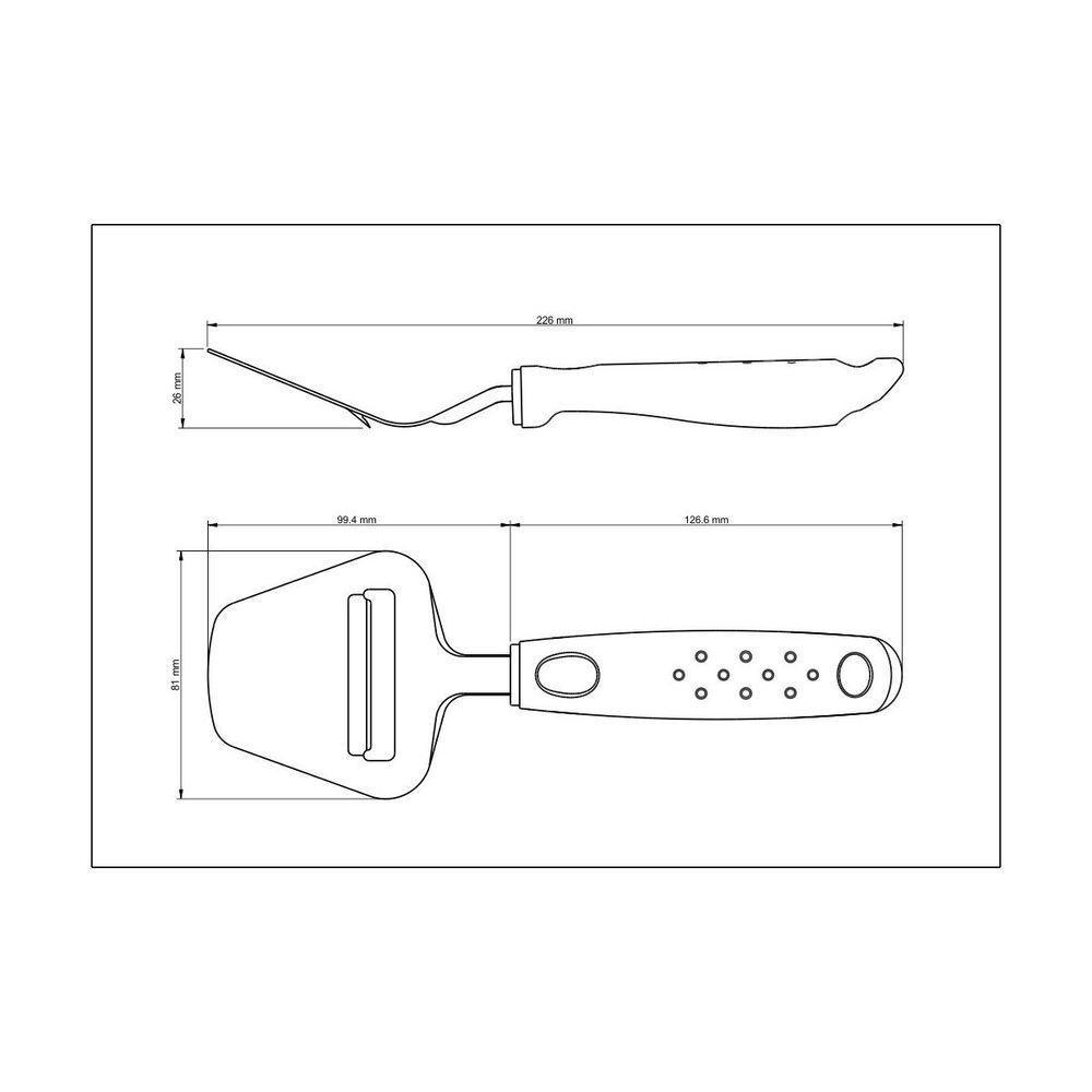 Cortador De Queijo Tramontina Utilita Em Aço Inox Com Cabo De Polipropileno Preto - 5
