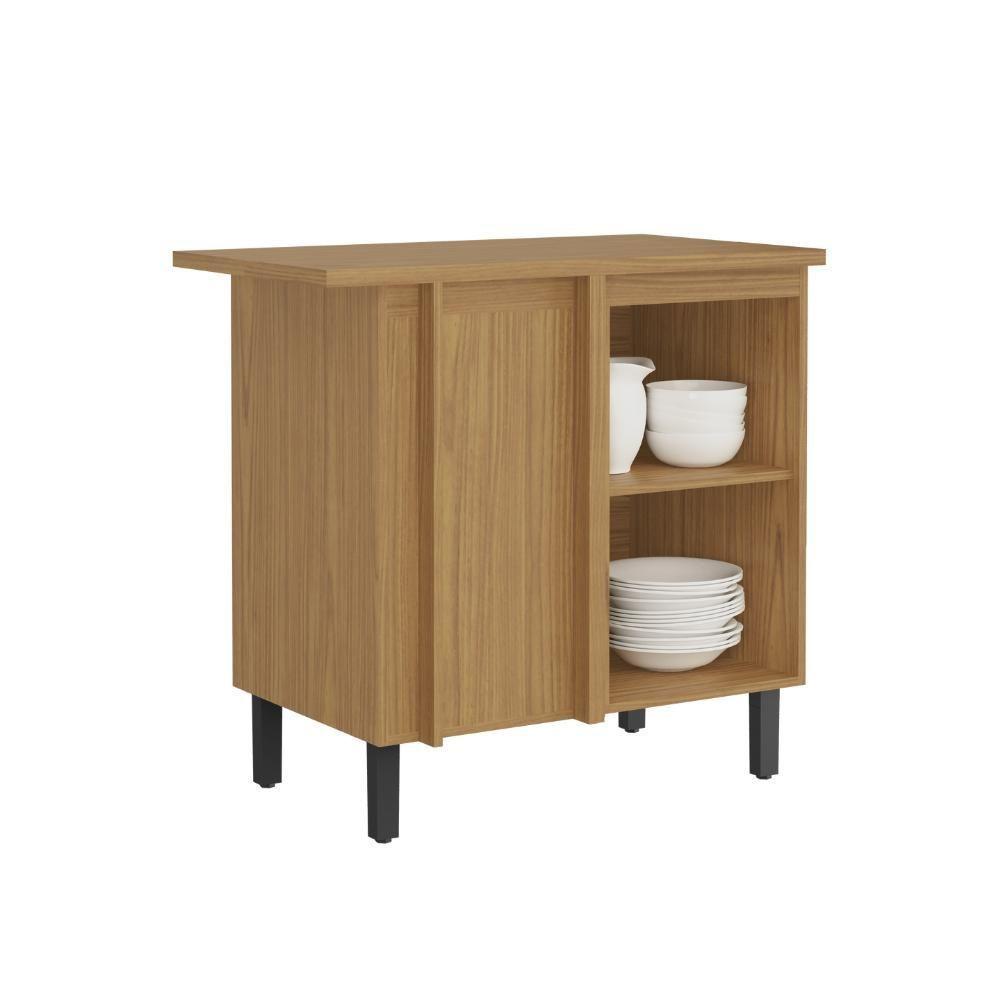 Armário Balcão Itatiaia De Canto Grafite Porta New Porto - 1