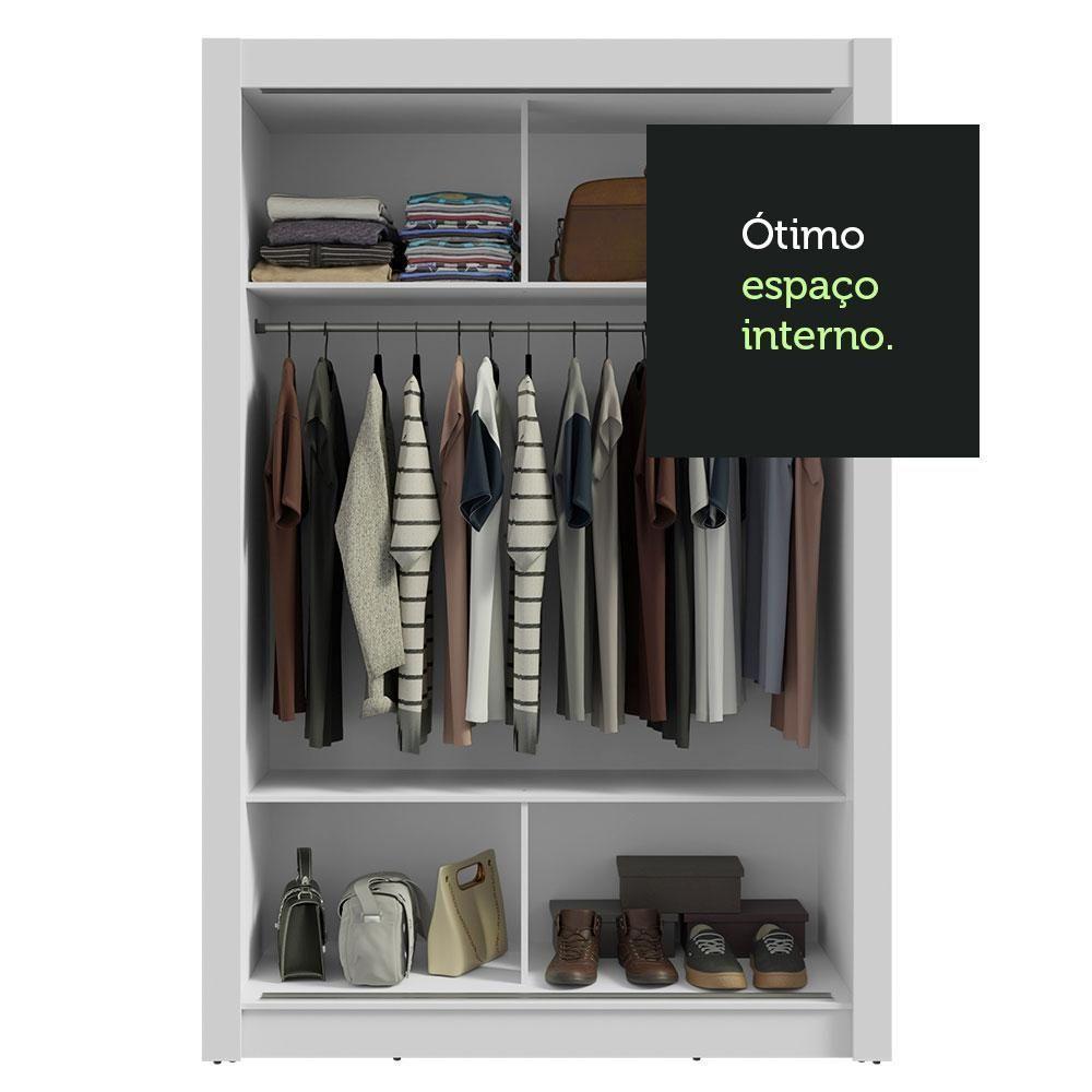 Guarda-Roupa Solteiro 2 Portas Correr Com Espelho - 3