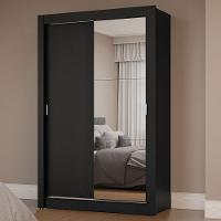 Guarda-Roupa Solteiro 2 Portas Correr Com Espelho - 1