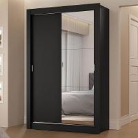 Guarda-roupa Solteiro 2 Portas Correr Espelho 2 Gavetas - 1