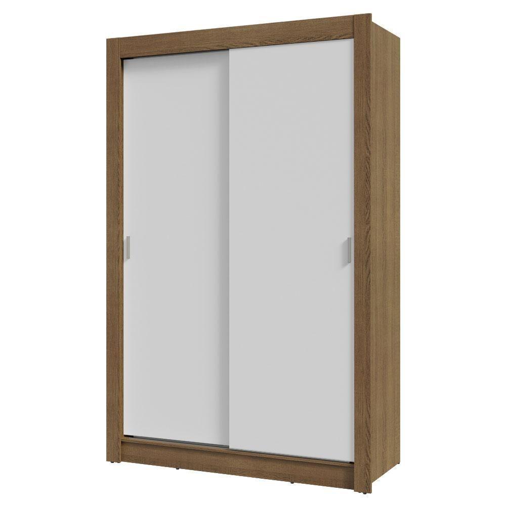 Guarda-roupa Solteiro 2Portas Correr 2 Gavetas Rustic/branco - 9