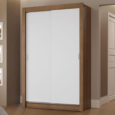 Guarda Roupa Solteiro Vivare 2 Portas de Correr 2 Gavetas Rustic-Branco Madesa