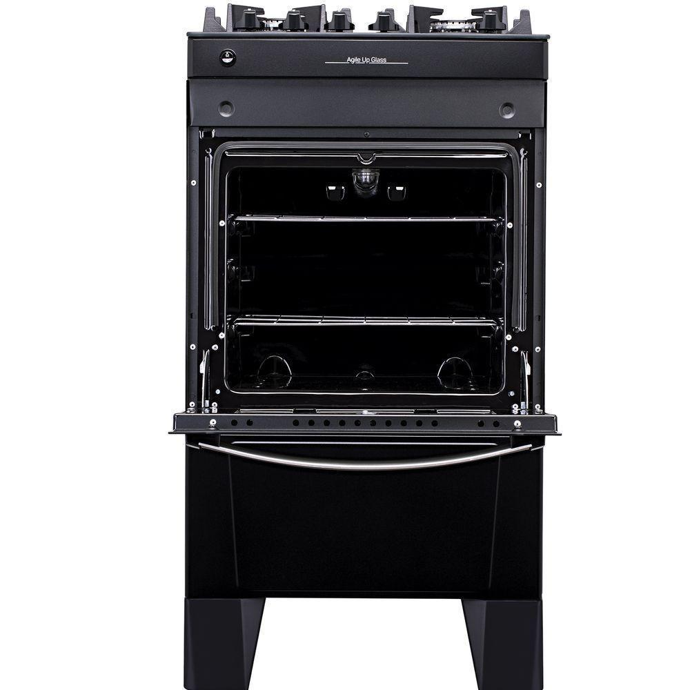 Fogão 4 Bocas Atlas Agile UP Glass Com Mesa De Vidro E Acendimento Automatico Preto Bivolt - 4