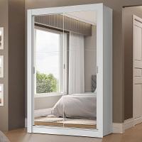 Guarda-roupa Solteiro 2 Portas Correr Espelhos 2 Gavetas - 1