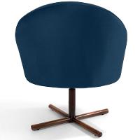 Kit 02 Poltronas Rafa D02 Veludo Azul Oxford C-304 - 3