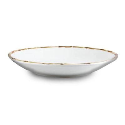 Jogo 6 Pratos Fundos Borda De Bambu 24cm 1ª Linha Scalla