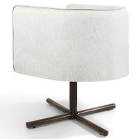 Poltrona Giratória Base X Linho Bege C-443 - 3