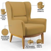 Kit 02 Poltronas Milena D02 Veludo Mostarda C-260 - 1