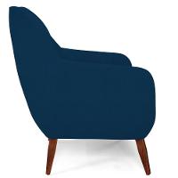 Kit 02 Poltronas Paloma D02 Veludo Azul Marinho C-304 - 3