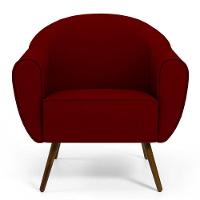 Kit 02 Poltronas Com Nina D02 Veludo Marsala C-278 - 6