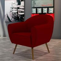 Kit 02 Poltronas Com Nina D02 Veludo Marsala C-278 - 7