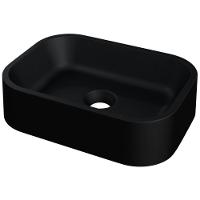 Cuba De Apoio Retangular Para Banheiro Lavabo C01 Br37w Preto Matte Fosca - Lyam - 1