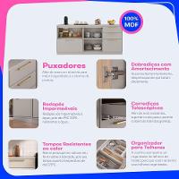 Conjunto Balcões De Cozinha Itatiaia Madeira Fendi Essence - 2