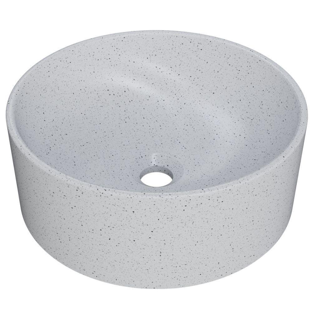 Kit 02 Cubas De Apoio Redonda Para Banheiro Lavabo C01 Bl34w Branco Granit Matte - Lyam - 2